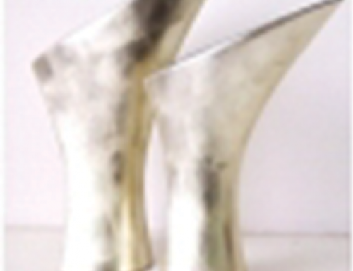 SILVER FOIL BOW-SHAPED VASES
